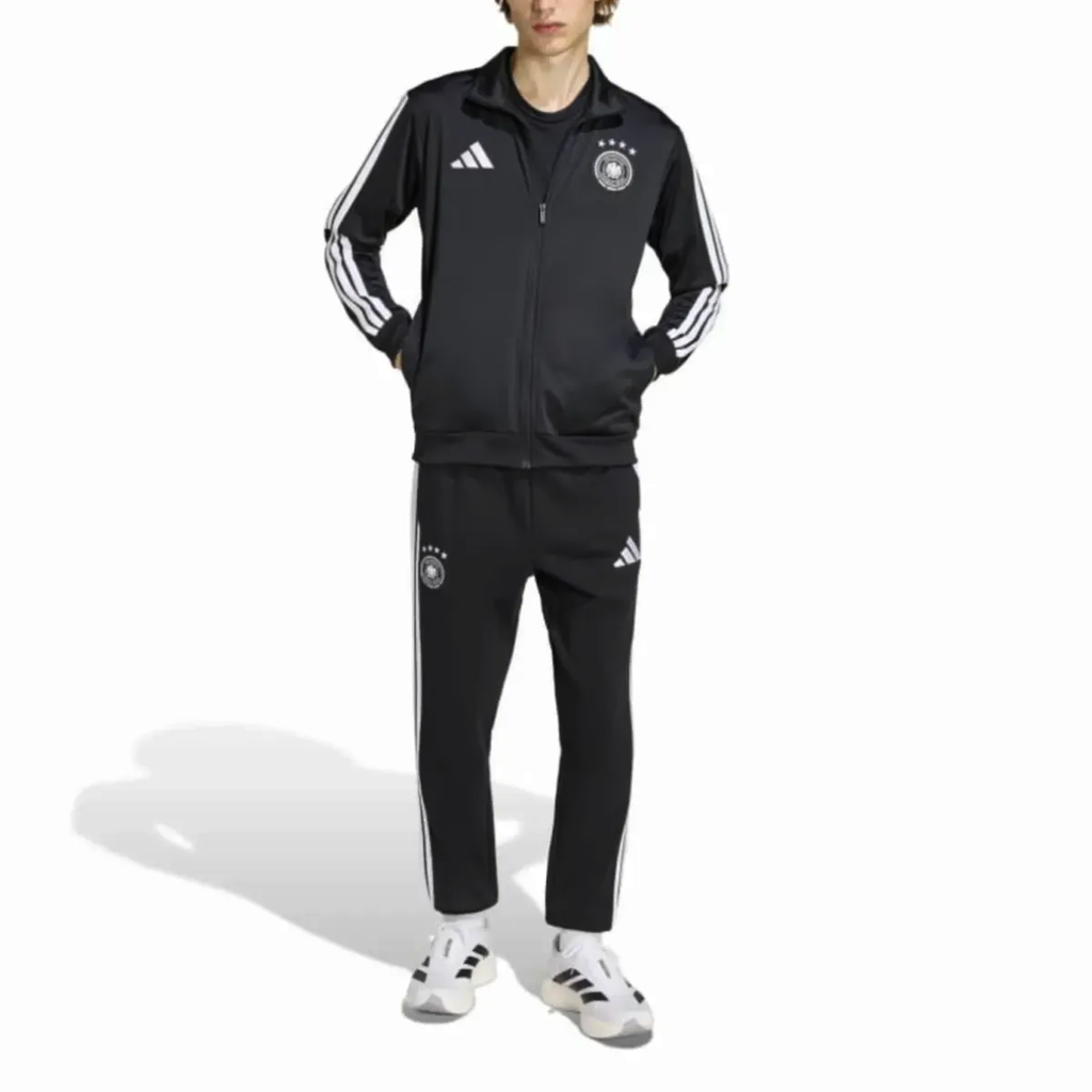 Germany Casual 3S black presentation tracksuit 2026/27 - Adidas