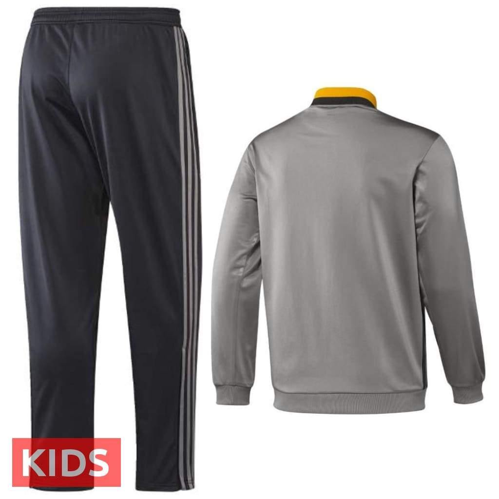Kids - Juventus grey Training Soccer Tracksuit 2016/17 - Adidas