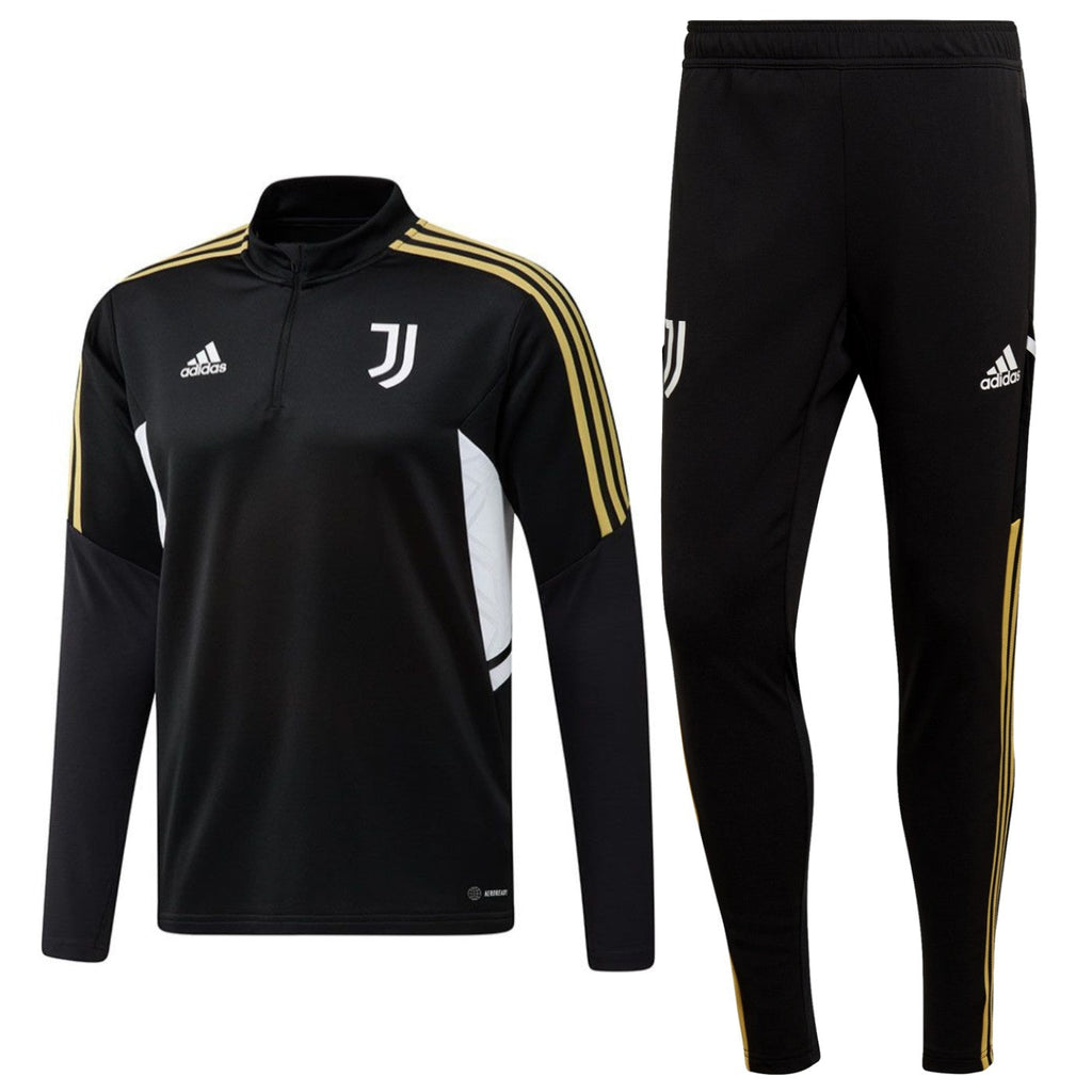 Juventus black training technical soccer tracksuit 2022/23 - Adidas