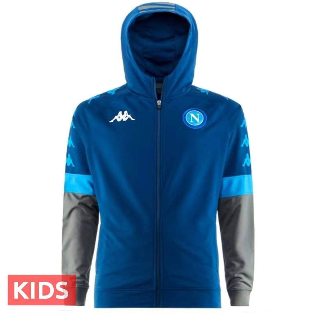 Kids - SSC Napoli UCL hooded presentation soccer tracksuit 2019/20 - Kappa