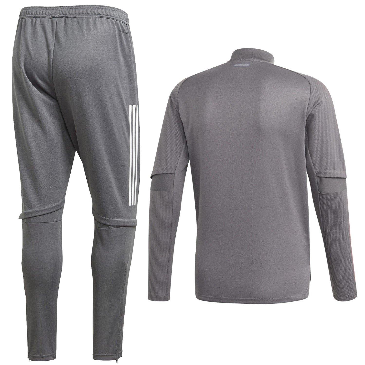 Real Madrid soccer grey technical training tracksuit 2020/21 - Adidas