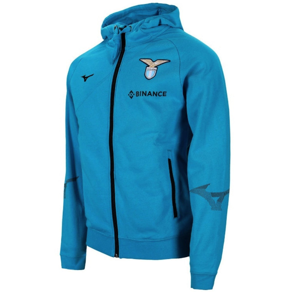 SS Lazio hooded cotton presentation tracksuit 2022/23 light blue - Mizuno