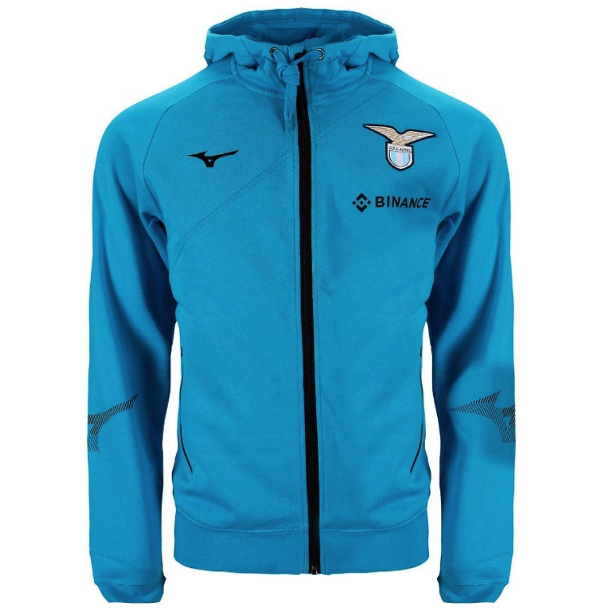 SS Lazio hooded cotton presentation tracksuit 2022/23 light blue - Mizuno
