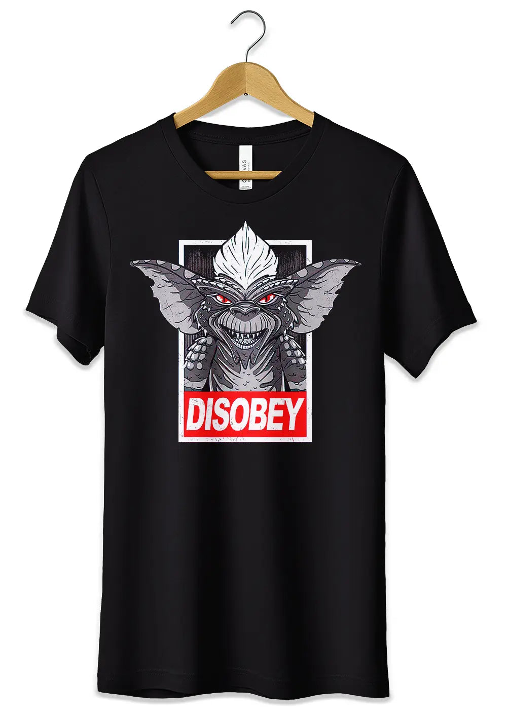 T-Shirt Maglietta Gremlins Disobey Nera Maniche Corte